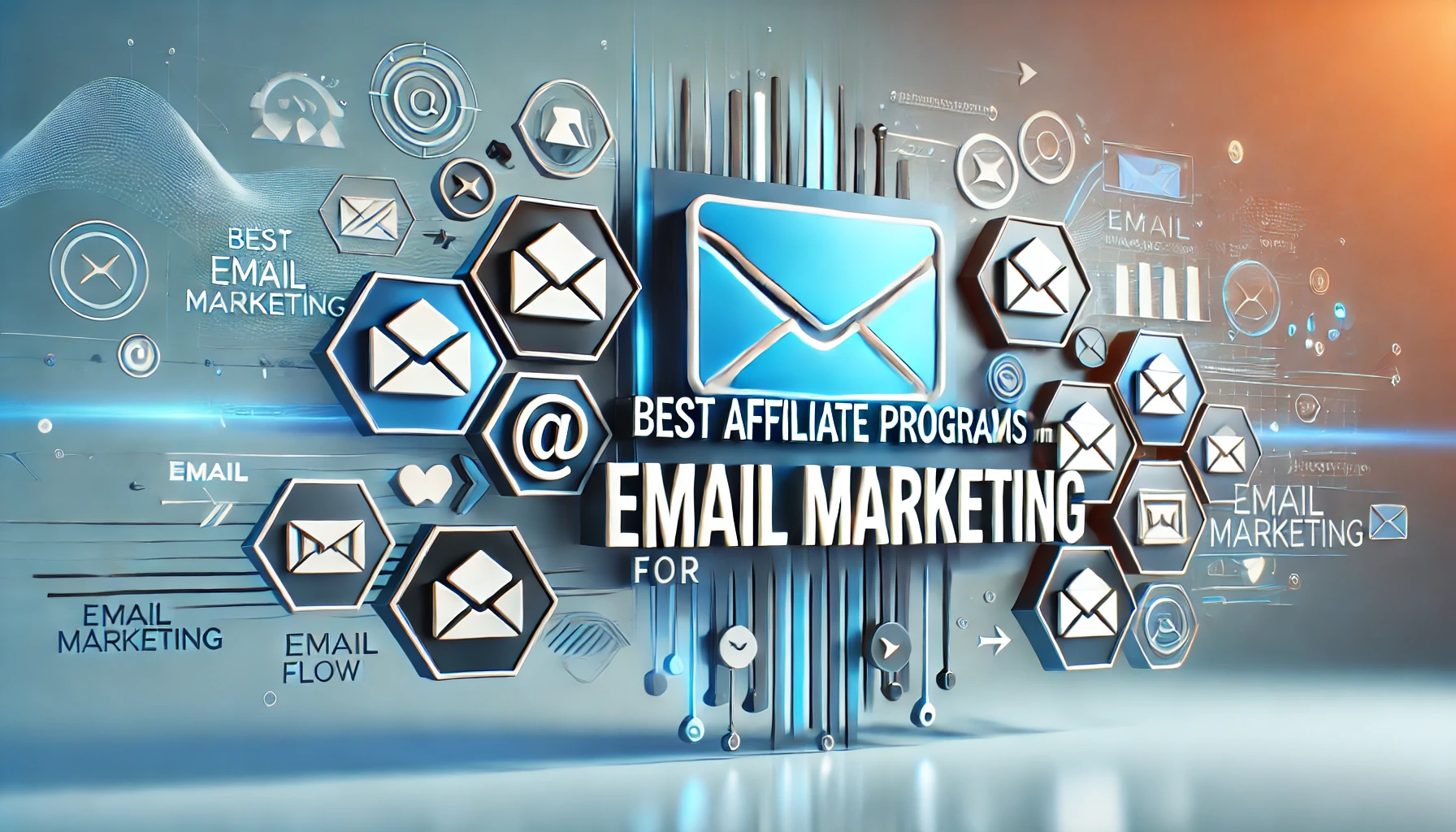 A sleek, modern image with the text 'Best Affiliate Programs for Email Marketing' in a clean, bold font. 