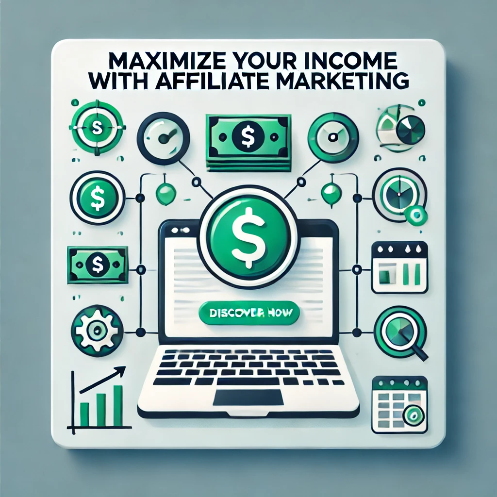 A simple square image for promoting a blog post on how to make money with affiliate marketing.