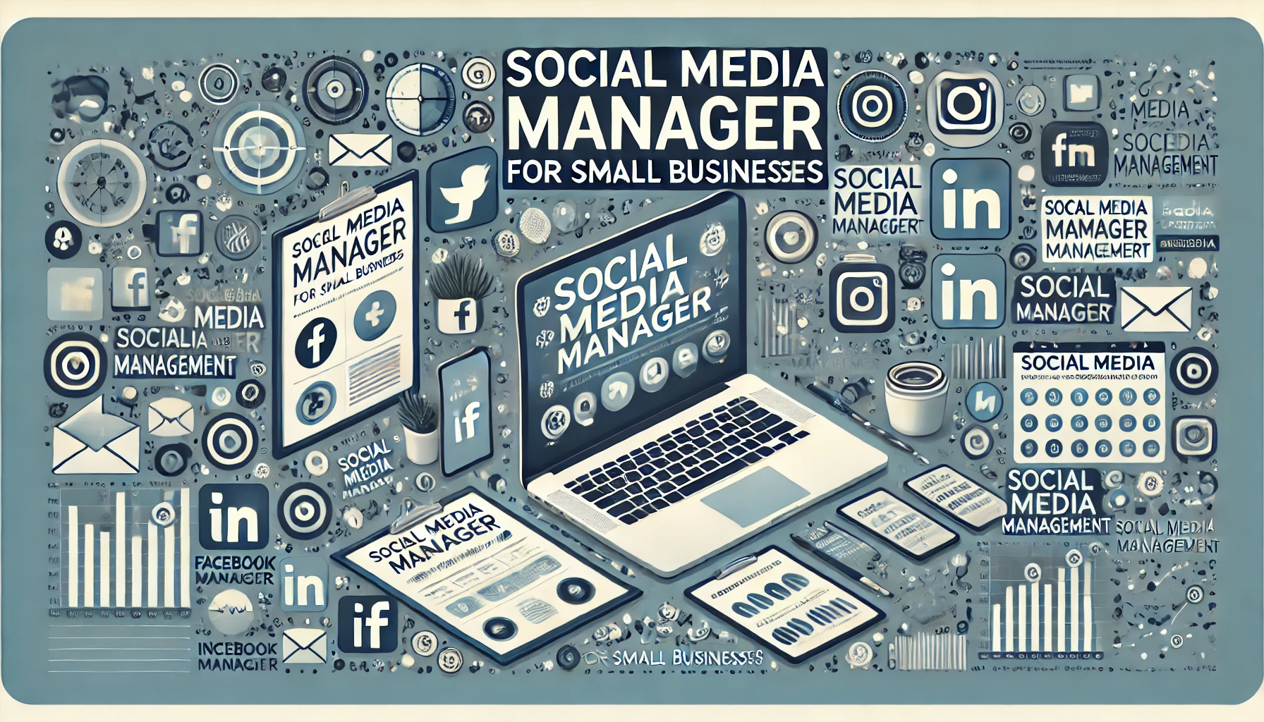 A refreshed version of the image with the text 'Social Media Manager for Small Businesses.' 