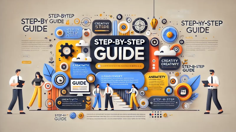 A modern, informative image in a 16:9 aspect ratio titled 'Step-By-Step Guide.'