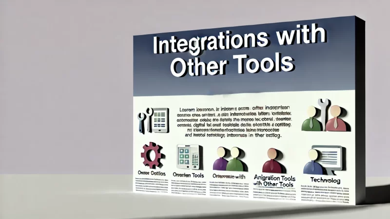 A 16:9 aspect ratio image featuring a bold headline reading 'Integrations With Other Tools'.