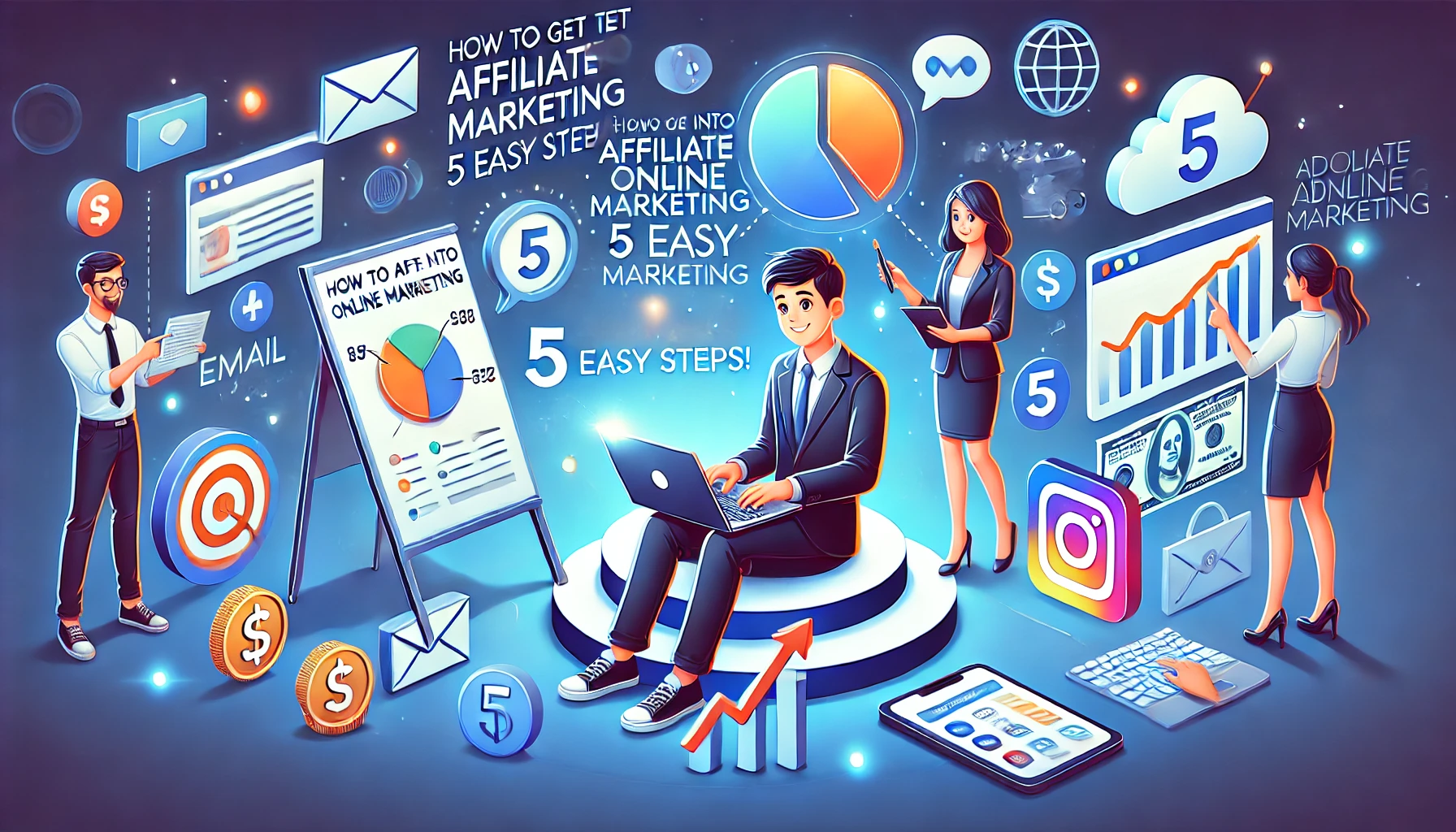How to Get Into Affiliate Online Marketing in 5 Easy Steps! You are currently viewing How to Get Into Affiliate Online Marketing in 5 Easy Steps!