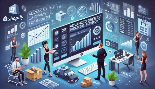 How to Use Dsers Shopify for Seamless Dropshipping A modern and informative digital illustration featuring animated characters and scenes related to e-commerce and dropshipping.