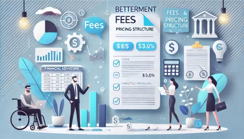 How Betterment Robo Advisor Can Maximize Your Investments A modern and informative image featuring animated characters and scenes related to the topic of 'Betterment Fees and Pricing Structure.'