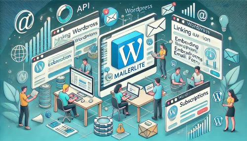 MailerLite WordPress Integration: Boost Email Marketing Now A modern and informative illustration showing the integration of MailerLite with WordPress.