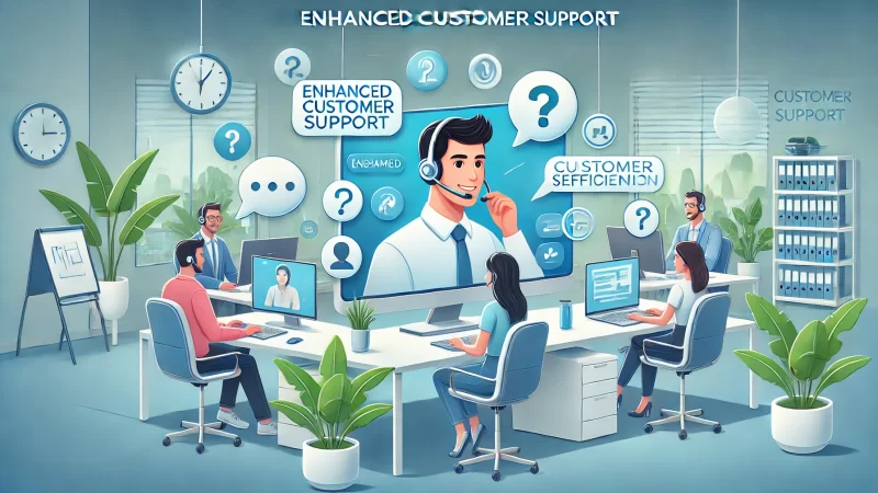 Tidio Live Chat: Boost Sales with Real-Time Engagement A digital illustration depicting enhanced customer support through a seamless and efficient process.