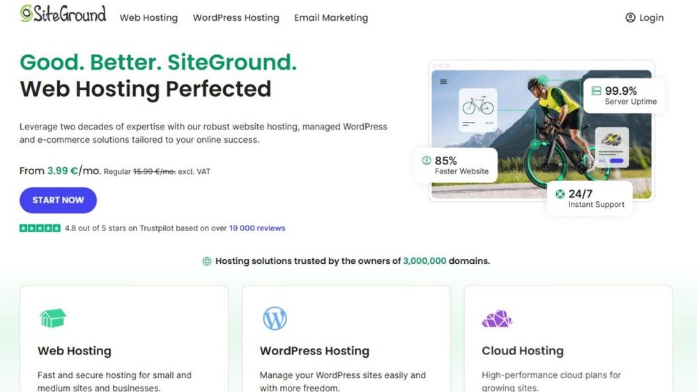 SiteGround sceenshot