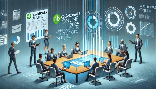 QuickBooks Online Pricing 2025: Is It Still Worth the Cost? A modern and informative digital illustration showcasing changes in QuickBooks Online Pricing in 2025.