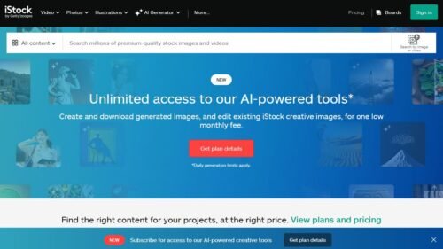 How to Get Affordable iStock Images for Any Project iStock screenshot.