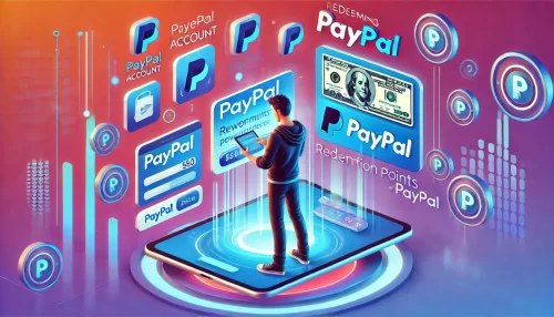 PrizeRebel PayPal Payout: How to Redeem Your Rewards Fast! A modern, vibrant, and informative digital scene illustrating a step-by-step guide to redeeming PayPal rewards through PrizeRebel.