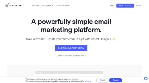 8. Benchmark Email: User-Friendly Automation for SMBs