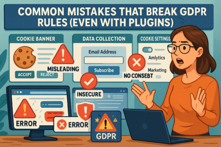 Avoid Fines! Get a GDPR Cookie Policy Plugin Now Common Mistakes That Break GDPR Rules (Even With Plugins)