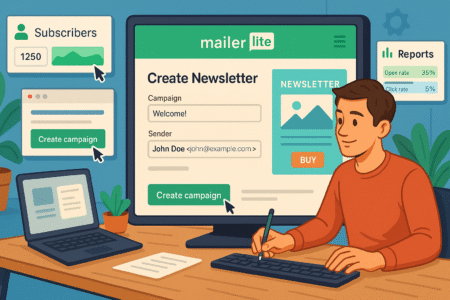 How to Create a Newsletter in MailerLite: Step-by-Step Guide An informative illustration about
Set Up Your First Newsletter Campaign in MailerLite