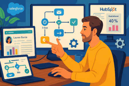 Direct Email Marketing That Works: Tips for More Sales An informative illustration about
Using Automation to Nurture Leads at the Right Time