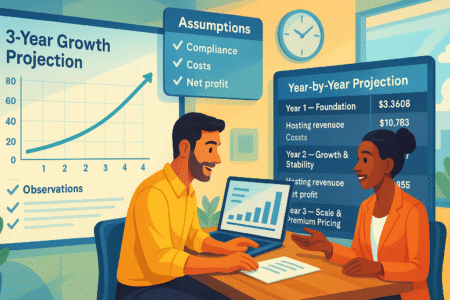 How to Start with InMotion Hosting Reseller Plans An informative illustration about
3-Year Growth Projection