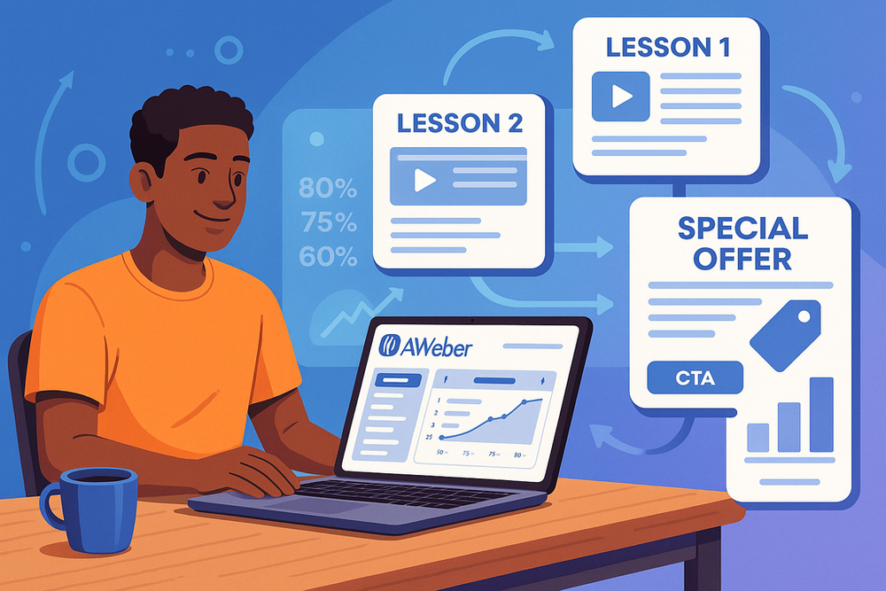 Aweber Email Automation Examples: Templates & Pro Insights An informative illustration about
Automated Drip Courses to Educate and Sell