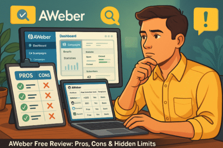 Read more about the article Aweber Free Review: Pros, Cons & Hidden Limits