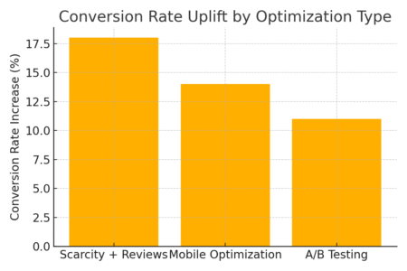 7 Killer Dropshipping Strategies for Growth An informative illustration about
Conversion Rate Uplift by Optimization Type