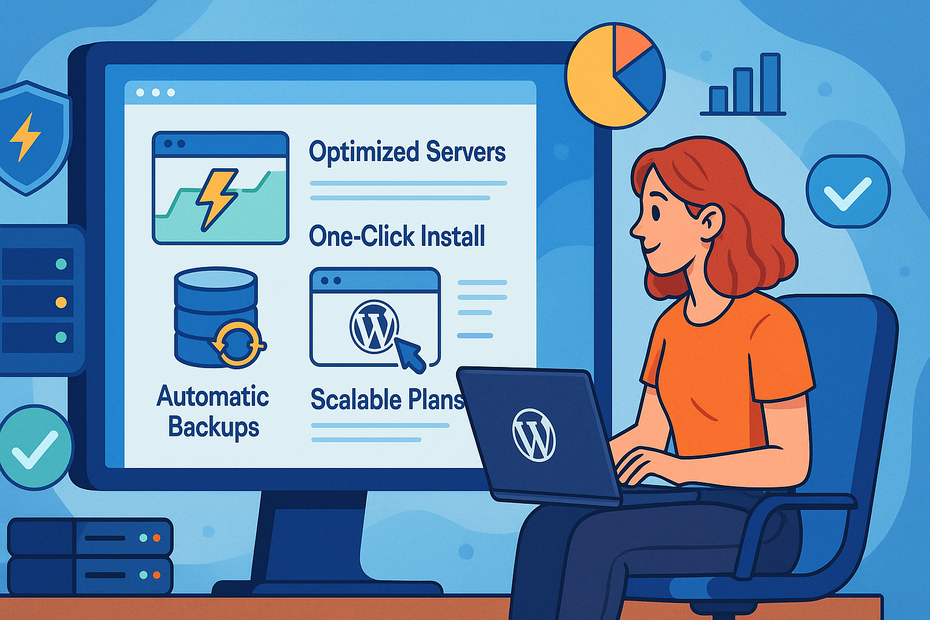 Webhosting WordPress Services Built for Bloggers An informative illustration about
Key Features Bloggers Should Look For in WordPress Hosting