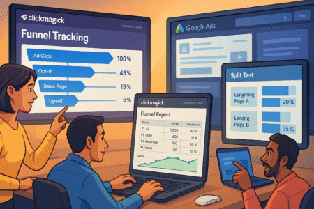 ClickMagick Tracking Link – How to Track Every Click & Sale! An informative illustration about
Monitoring Funnel Performance From Click To Sale