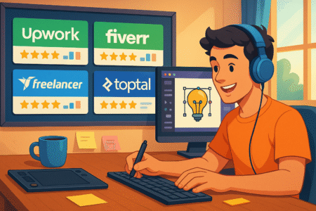 Ways to Earn Before It’s Too Late: Start Today An informative illustration about
Offer a High-Demand Freelance Skill on Platforms