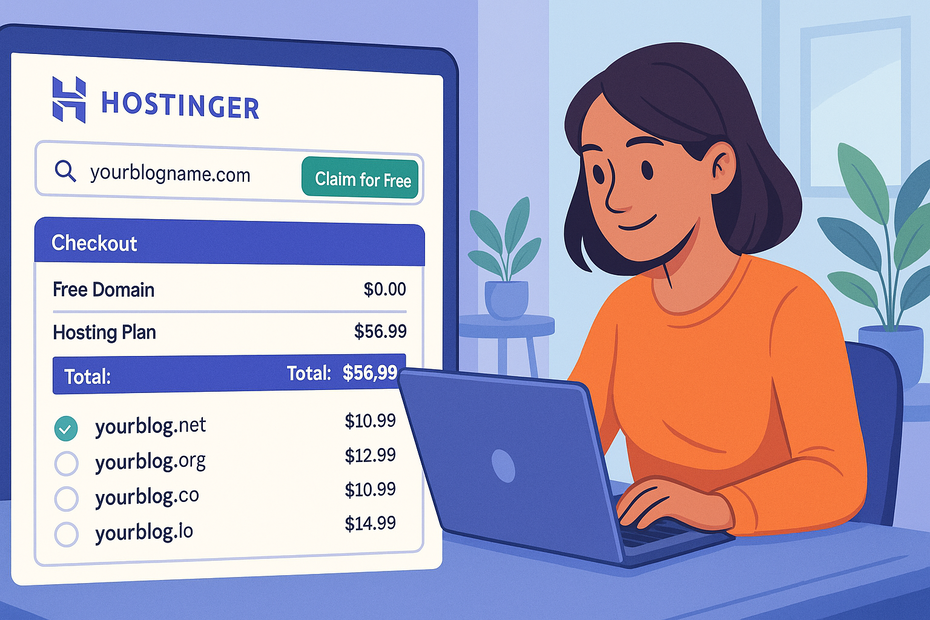 An informative illustration about
Register a Free Domain With Hostinger