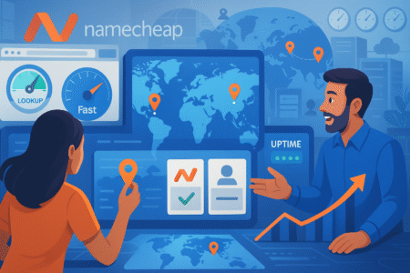5 Reasons Namecheap Domain Beats Competitors An informative illustration about
Reliable Performance and Global Infrastructure