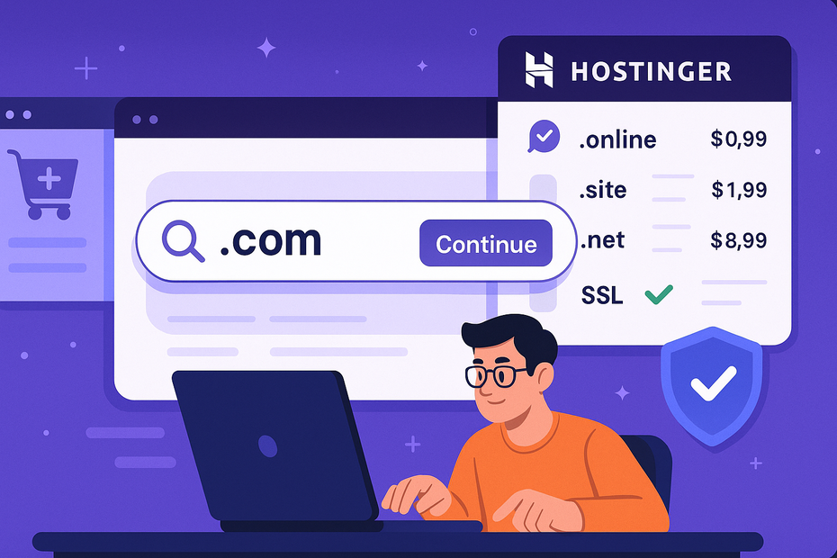 An informative illustration about
Step-By-Step Process to Register a Hostinger Domain