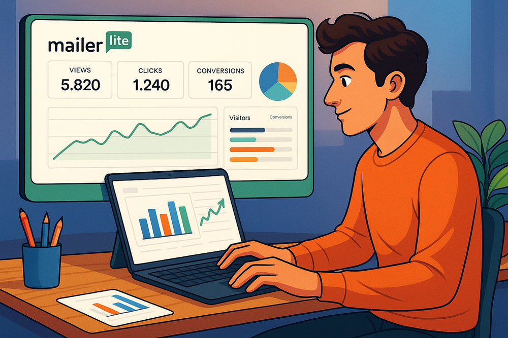 MailerLite Landing Page: Step-By-Step Setup for Beginners An informative illustration about
Tracking Performance With MailerLite Analytics