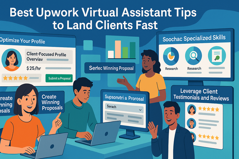 You are currently viewing Best Upwork Virtual Assistant Tips to Land Clients Fast