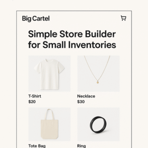 Best Ecommerce Platform for Startups With Low Budgets An informative illustration about
Big Cartel: Simple Store Builder for Small Inventories
