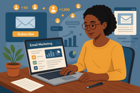 The Best Way to Start a Blog That Actually Makes Money An informative illustration about
Build An Email List From Day One