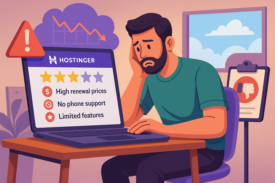 An informative illustration about
Cons of Hostinger Hosting in 2025