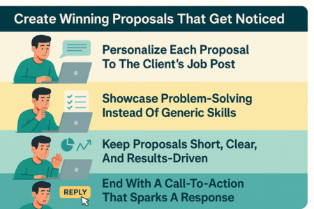 Best Upwork Virtual Assistant Tips to Land Clients Fast An informative illustration about
Create Winning Proposals That Get Noticed