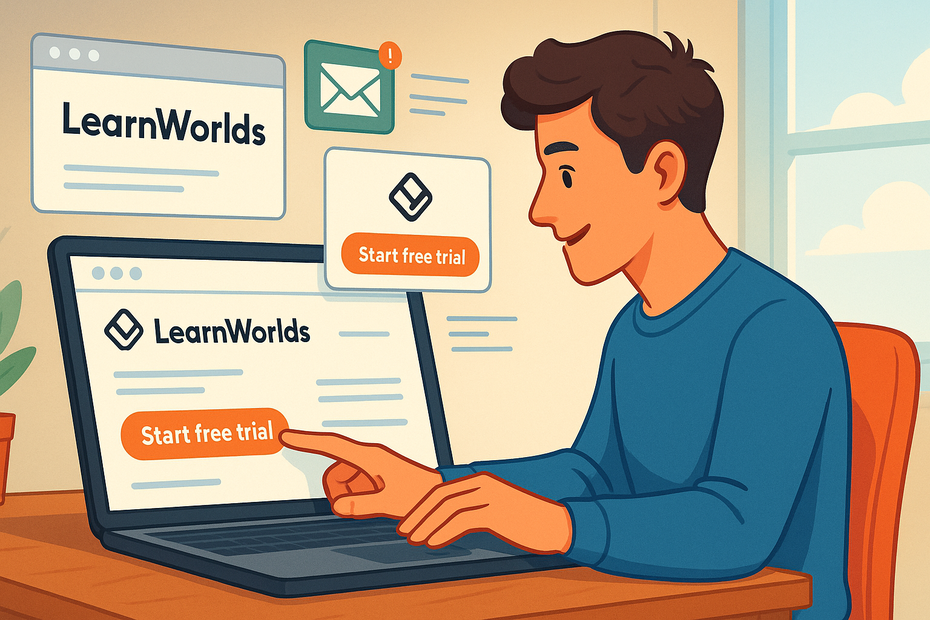 How to Get LearnWorlds Free Trial and Start Fast You are currently viewing How to Get LearnWorlds Free Trial and Start Fast