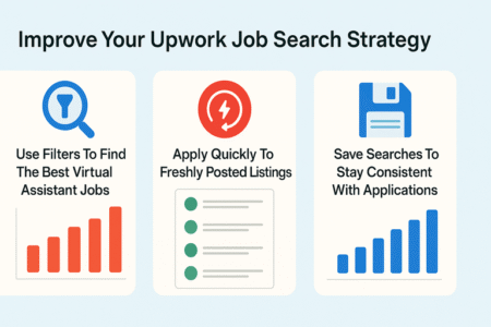 Best Upwork Virtual Assistant Tips to Land Clients Fast An informative illustration about
Improve Your Upwork Job Search Strategy