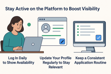 Best Upwork Virtual Assistant Tips to Land Clients Fast An informative illustration about
Stay Active On The Platform To Boost Visibility