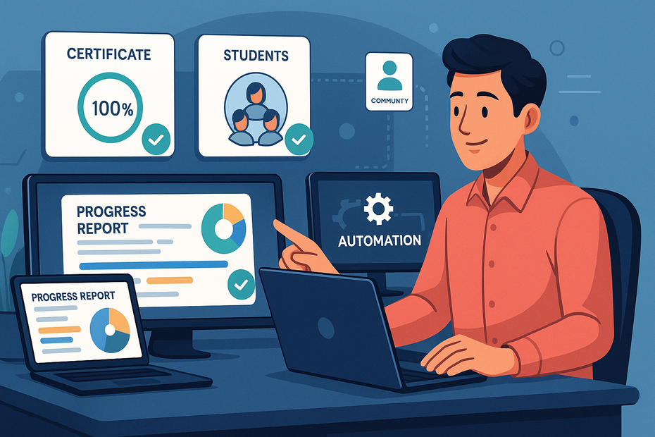 An informative illustration about
Streamline Course Management With Smart Automations