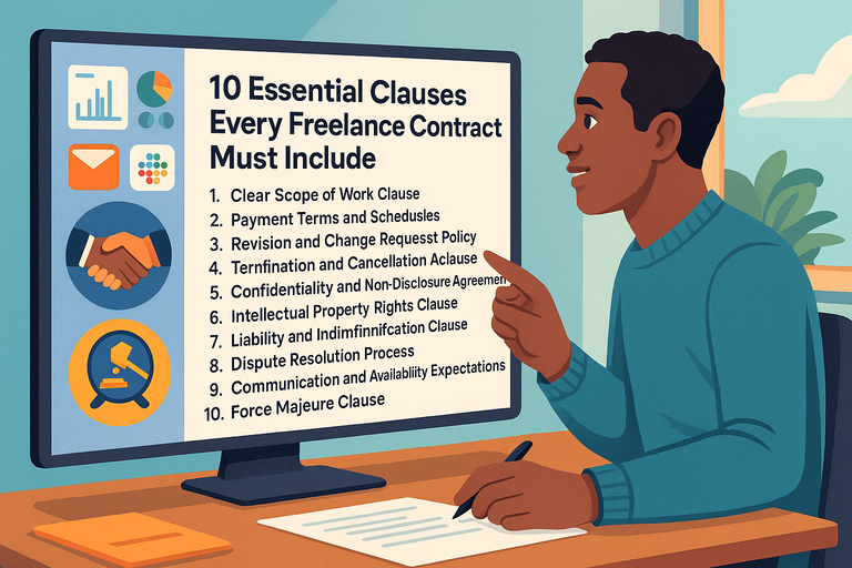 10 Essential Clauses Every Freelance Contract Must Include You are currently viewing 10 Essential Clauses Every Freelance Contract Must Include