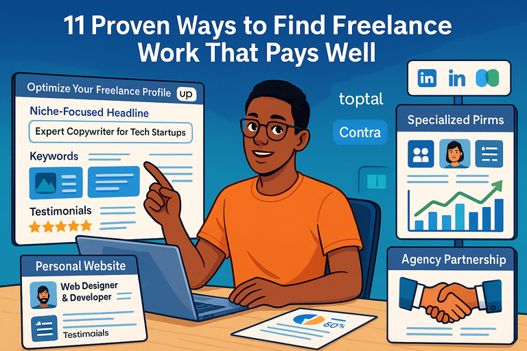 11 Proven Ways to Find Freelance Work That Pays Well You are currently viewing 11 Proven Ways to Find Freelance Work That Pays Well