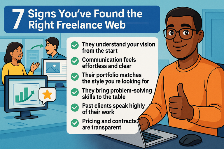 7 Signs You’ve Found the Right Freelance Web Designer You are currently viewing 7 Signs You’ve Found the Right Freelance Web Designer