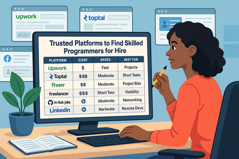 7 Trusted Platforms to Find Skilled Programmers for Hire You are currently viewing 7 Trusted Platforms to Find Skilled Programmers for Hire
