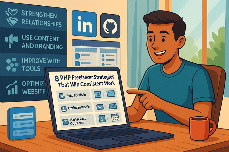 8 PHP Freelancer Strategies That Win Consistent Work You are currently viewing 8 PHP Freelancer Strategies That Win Consistent Work