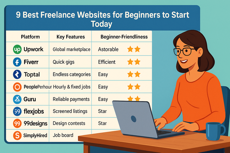 9 Best Freelance Websites for Beginners to Start Today You are currently viewing 9 Best Freelance Websites for Beginners to Start Today