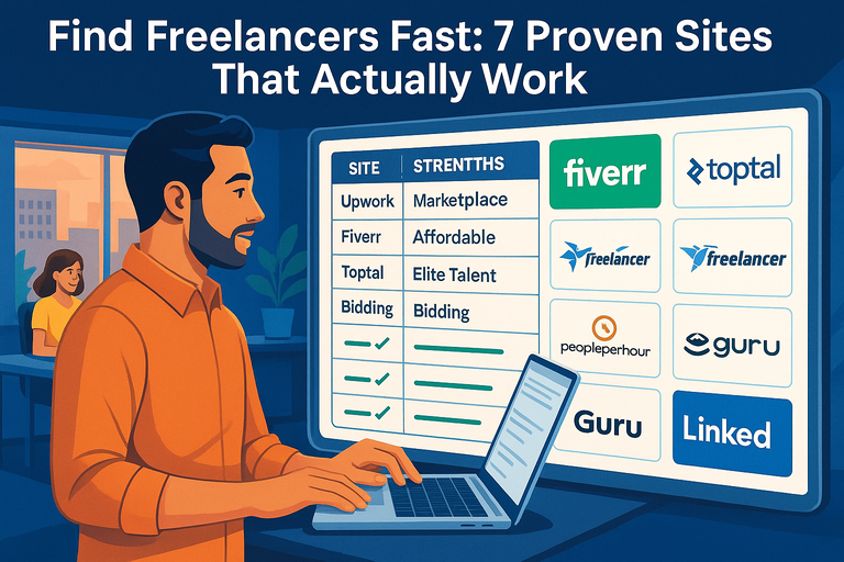 Find Freelancers Fast: 7 Proven Sites That Actually Work You are currently viewing Find Freelancers Fast: 7 Proven Sites That Actually Work