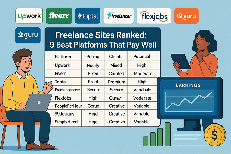 Freelance Sites Ranked: 9 Best Platforms That Pay Well You are currently viewing Freelance Sites Ranked: 9 Best Platforms That Pay Well