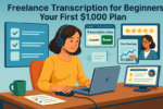 Freelance Transcription for Beginners: Your First $1,000 Plan