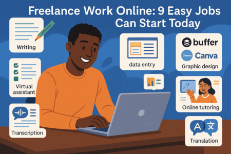 Freelance Work Online: 9 Easy Jobs You Can Start Today Read more about the article Freelance Work Online: 9 Easy Jobs You Can Start Today