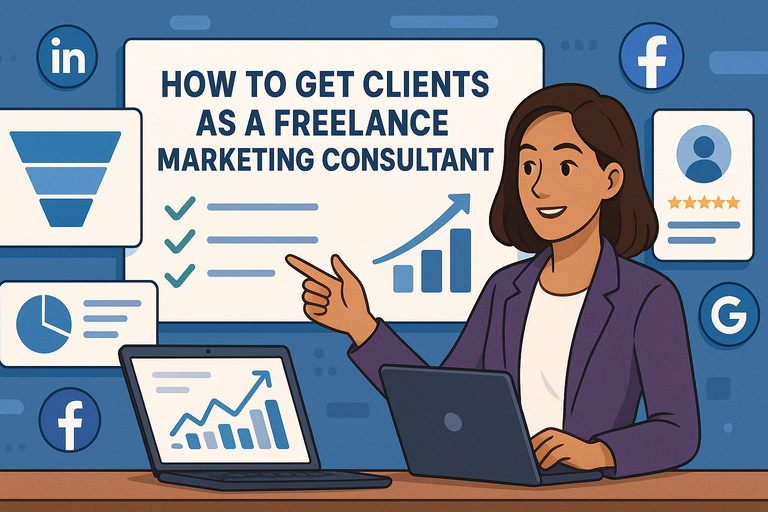 You are currently viewing How to Get Clients as a Freelance Marketing Consultant Fast