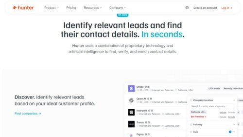 An informative illustration about Hunter.io